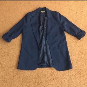 Free Hugs open front blazer, 3/4 ruched sleeves